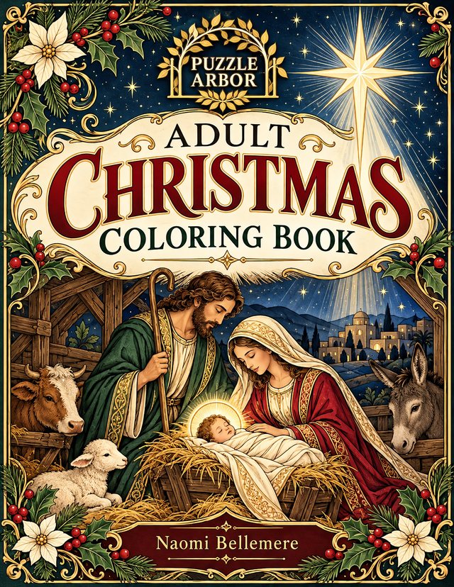 Cover of Adult Christmas Coloring Book
