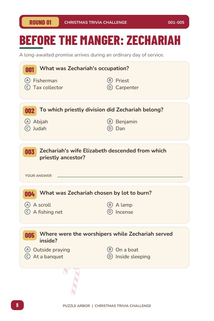 Round 1: the questions