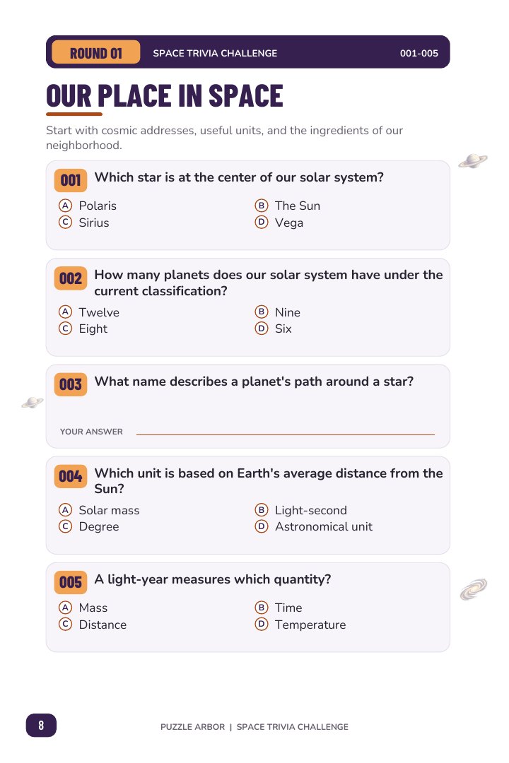Round 1: the questions