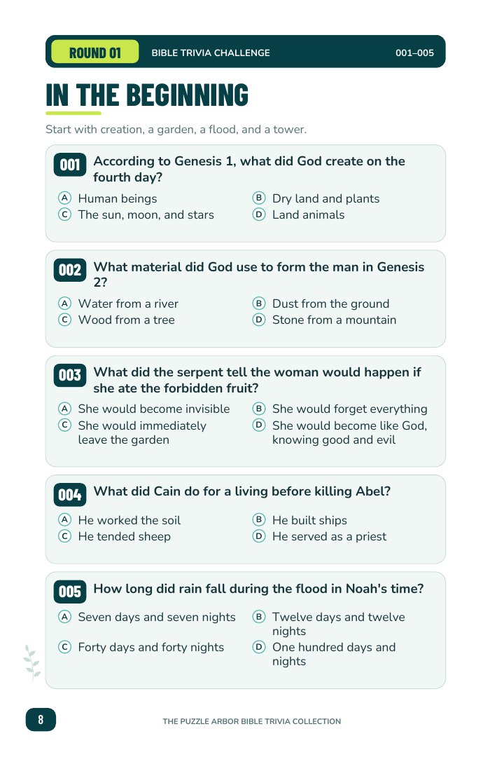 Round 1: the questions