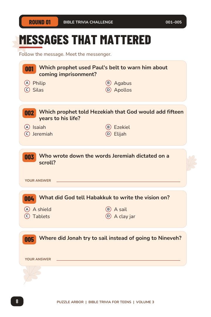 Round 1: the questions